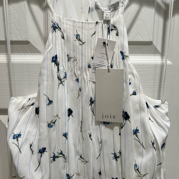 Joie Size 6 White and bluebell flower dress, never worn - Picture 4 of 4